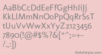 MolengoRegular font – Gray Fonts On Pink Background