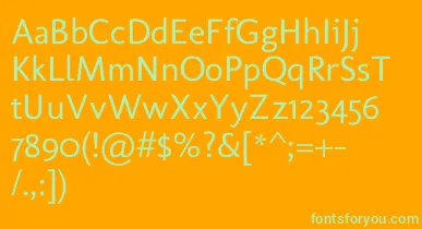 MolengoRegular font – Green Fonts On Orange Background