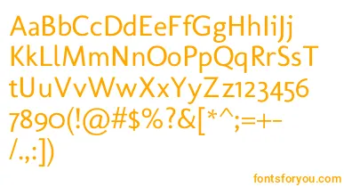 MolengoRegular font – Orange Fonts On White Background