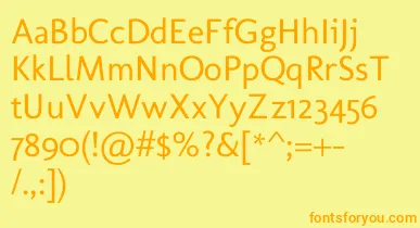 MolengoRegular font – Orange Fonts On Yellow Background