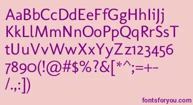 MolengoRegular font – Purple Fonts On Pink Background