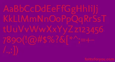 MolengoRegular font – Red Fonts On Purple Background