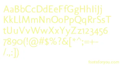 MolengoRegular font – Yellow Fonts On White Background