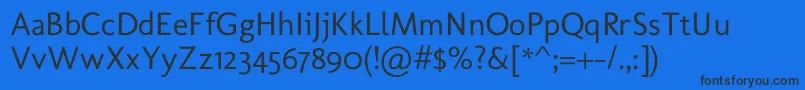 MolengoRegular Font – Black Fonts on Blue Background