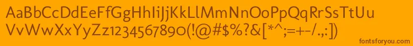 MolengoRegular Font – Brown Fonts on Orange Background