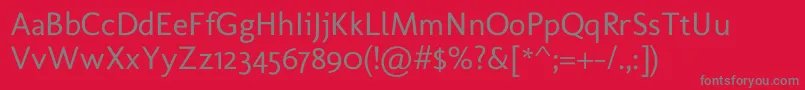 MolengoRegular Font – Gray Fonts on Red Background