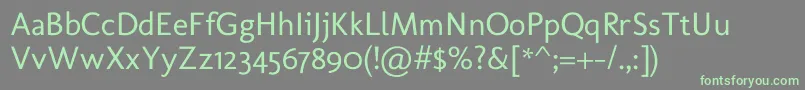 MolengoRegular Font – Green Fonts on Gray Background