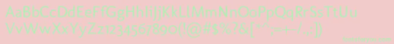 MolengoRegular-Schriftart – Grüne Schriften auf rosa Hintergrund
