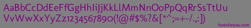 Шрифт MolengoRegular – фиолетовые шрифты на сером фоне