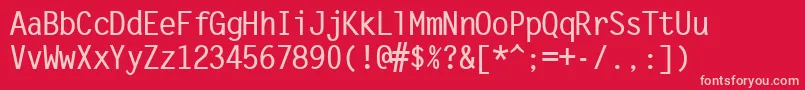 SandyIiBold Font – Pink Fonts on Red Background