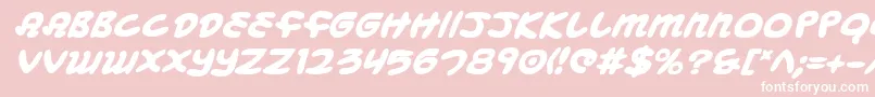 MagicBeansBoldItalic Font – White Fonts on Pink Background