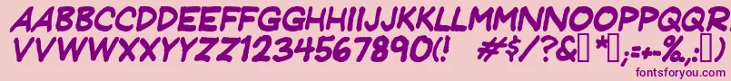 Jeffreyprintitalic Font – Purple Fonts on Pink Background
