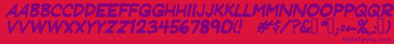 Jeffreyprintitalic Font – Purple Fonts on Red Background