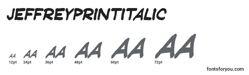Jeffreyprintitalic Font Sizes