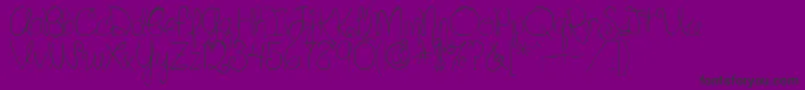 SilverBellybuttonRingReg Font – Black Fonts on Purple Background