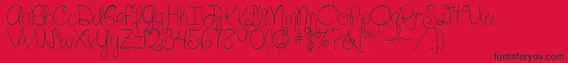 SilverBellybuttonRingReg Font – Black Fonts on Red Background