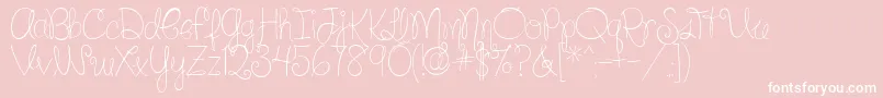 SilverBellybuttonRingReg Font – White Fonts on Pink Background