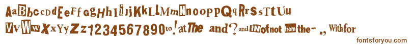 Shoplifter-fontti – ruskeat fontit valkoisella taustalla