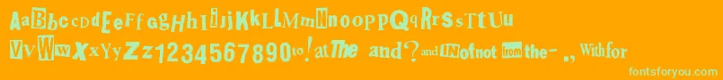 Shoplifter Font – Green Fonts on Orange Background