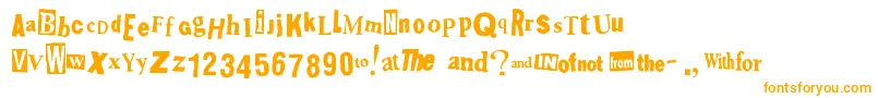 Shoplifter Font – Orange Fonts on White Background