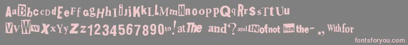 Shoplifter Font – Pink Fonts on Gray Background