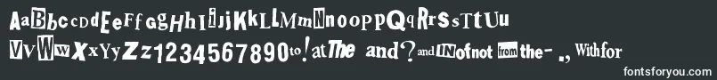 Shoplifter Font – White Fonts on Black Background