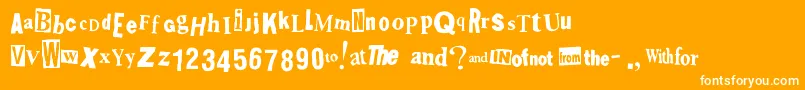 Shoplifter Font – White Fonts on Orange Background