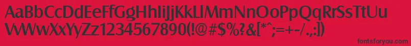 SalzburgserialMediumRegular Font – Black Fonts on Red Background