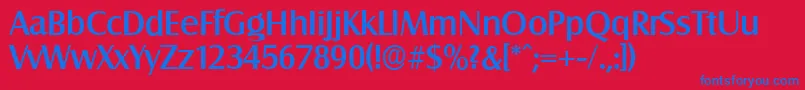 SalzburgserialMediumRegular Font – Blue Fonts on Red Background