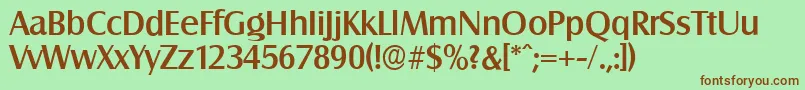 SalzburgserialMediumRegular Font – Brown Fonts on Green Background