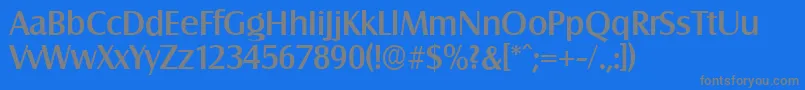 SalzburgserialMediumRegular Font – Gray Fonts on Blue Background