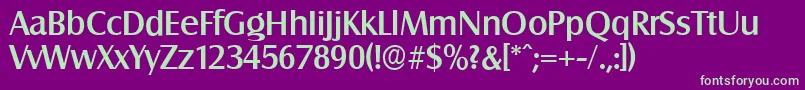 SalzburgserialMediumRegular Font – Green Fonts on Purple Background