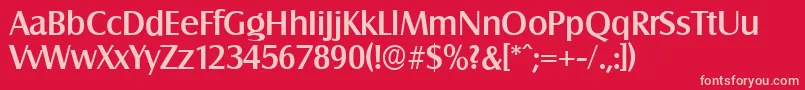 SalzburgserialMediumRegular Font – Pink Fonts on Red Background