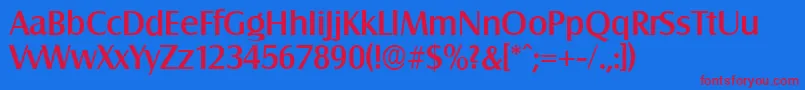 SalzburgserialMediumRegular Font – Red Fonts on Blue Background