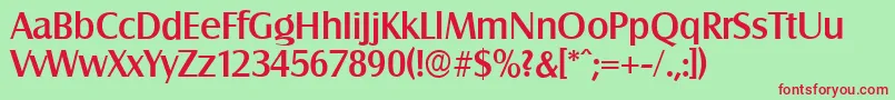 SalzburgserialMediumRegular Font – Red Fonts on Green Background