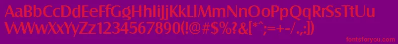 SalzburgserialMediumRegular Font – Red Fonts on Purple Background