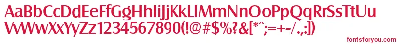 SalzburgserialMediumRegular Font – Red Fonts on White Background