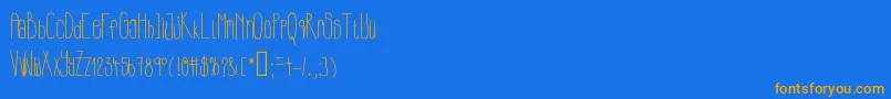 Lewisblues Font – Orange Fonts on Blue Background