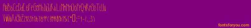 Lewisblues Font – Orange Fonts on Purple Background