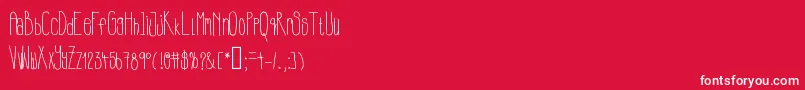 Police Lewisblues – polices blanches sur fond rouge