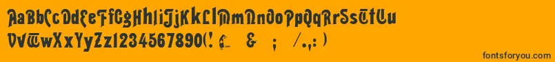 ThaliaRegular Font – Black Fonts on Orange Background