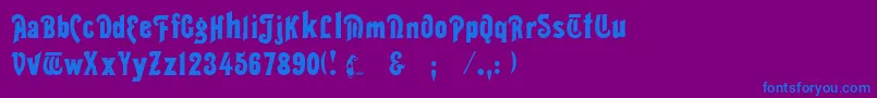 ThaliaRegular Font – Blue Fonts on Purple Background
