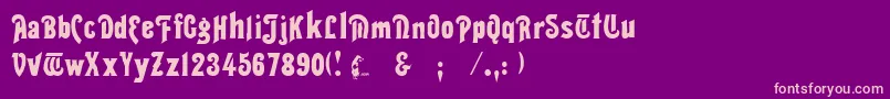 ThaliaRegular Font – Pink Fonts on Purple Background