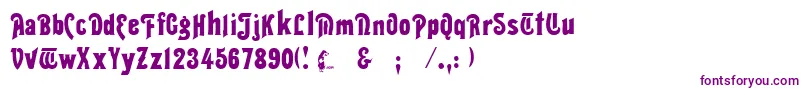 ThaliaRegular Font – Purple Fonts on White Background