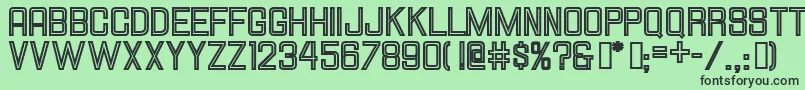 HallandalesquareinlineJl Font – Black Fonts on Green Background