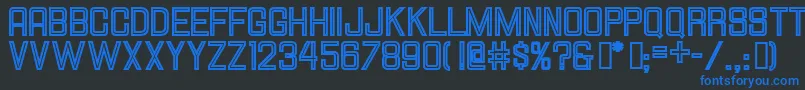 HallandalesquareinlineJl Font – Blue Fonts on Black Background