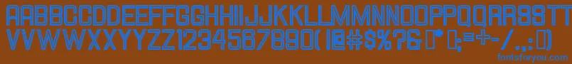 HallandalesquareinlineJl Font – Blue Fonts on Brown Background