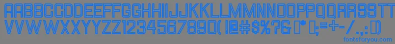 HallandalesquareinlineJl Font – Blue Fonts on Gray Background