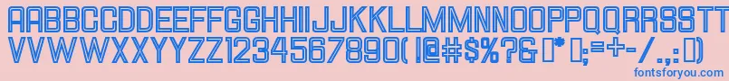 HallandalesquareinlineJl Font – Blue Fonts on Pink Background