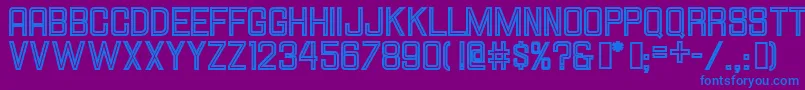 HallandalesquareinlineJl Font – Blue Fonts on Purple Background